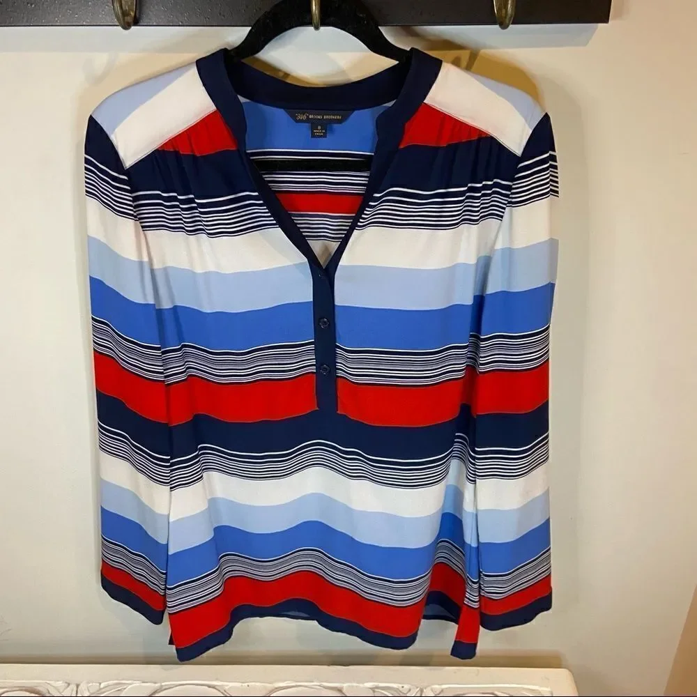 Brooks Brothers striped blouse size 8